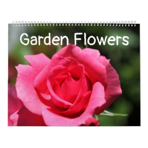 Calendário Arte de Fotos de Flores de Jardim
