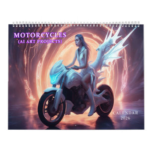 Calendário Arte de IA de Motocicletas