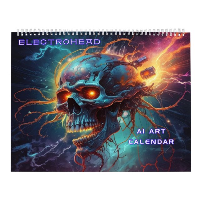 Calendário Arte de IA Electrohead (Capa)