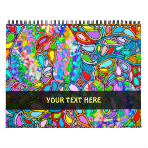 Calendário Arte de Padrão Pintada à Mão e Digitalmente 54