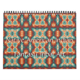 Calendário Arte de padrão tribal indígena americano