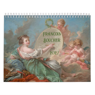 Calendário Arte de Pintura Rococó Francois Boucher 2027