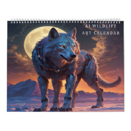 Calendário Arte Digital de Vida Selvagem com IA