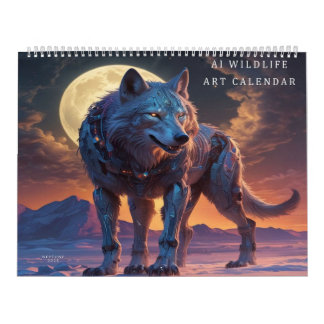 Calendário Arte Digital de Vida Selvagem com IA