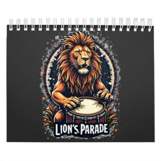 Calendário Arte engraçada da Parada do Tambor do Leão: Impres