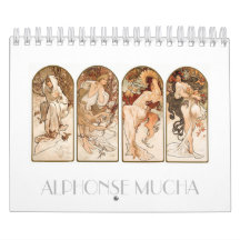 CALENDÁRIO : ARTE FINA : ALPHONSE MUCHA