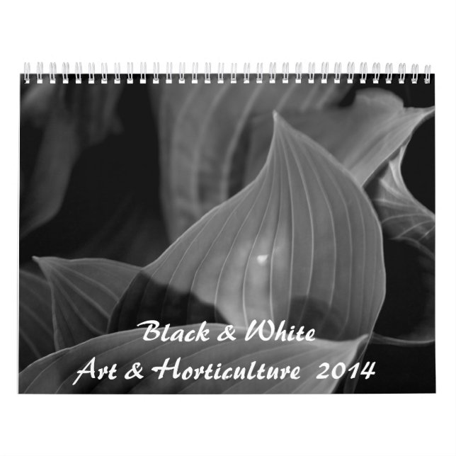 Calendário Arte & horticultura pretas & brancas 2014 (Capa)