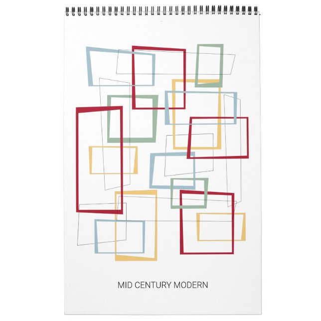 Calendário Arte Original Moderna do Retro Atômica (Capa)
