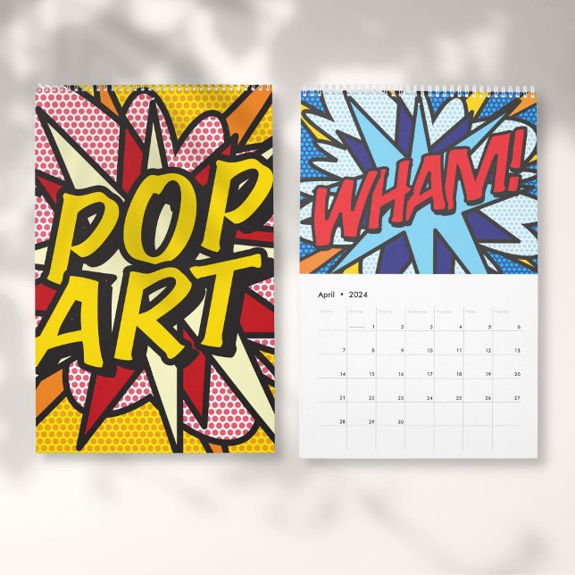 Calendário Arte Pop de Quadrinhos (Comic Book Pop Art Calendar)