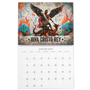 Calendário Arte Popular Católica Viva Cristo Rei
