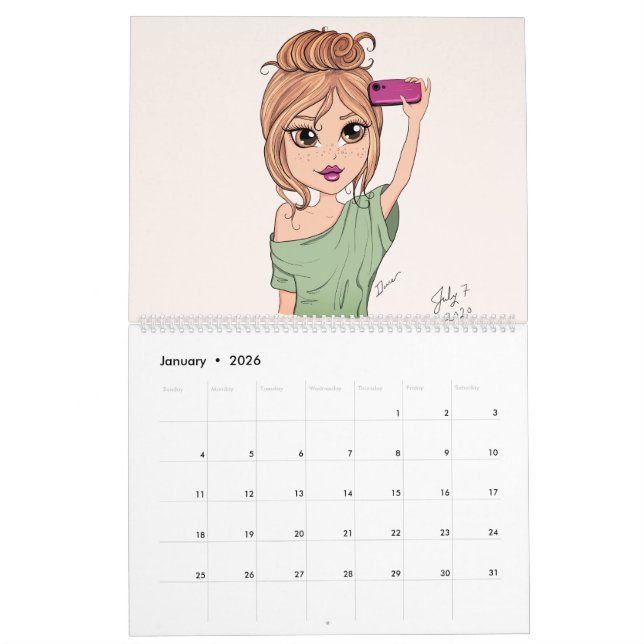 Calendário Arte Whimsical de Donna II (Jan 2026)