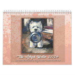 Calendário Artful Westie calendar by Deborah Borgo