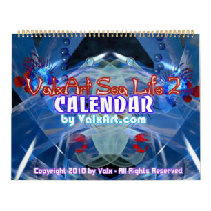Calendário artístico do Large Sea-Life por Valxa