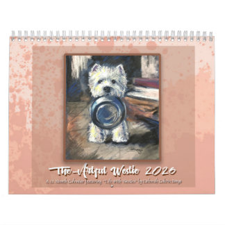 Calendário Artístico Westie por Deborah Borgo