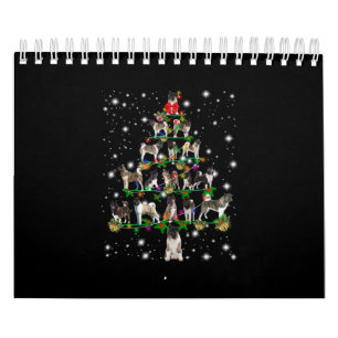 Calendário Árvore De Natal Akita Coberta Por Flashli