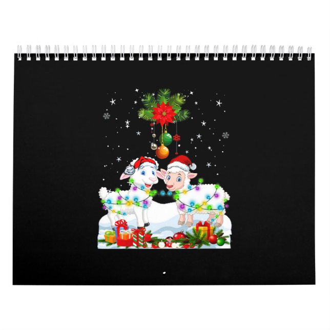 Calendário Árvore de Natal Engraçado para Ovinos | Presente p (Capa)