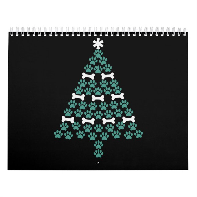 Calendário Árvore de Natal Pata de Cachorro Presente de Natal (Capa)