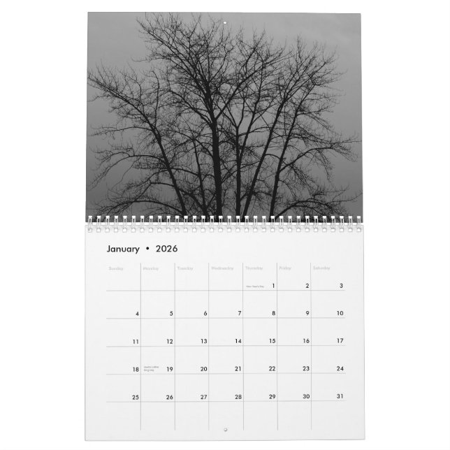 Calendário Árvores do noroeste pacífico (Jan 2026)