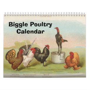 Calendário As aves domésticas de Biggle Calendar