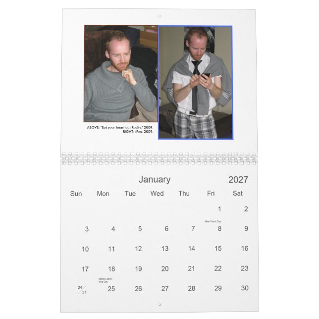 Calendário as desgraças de Fox áspero 2010 (Jan 2027)