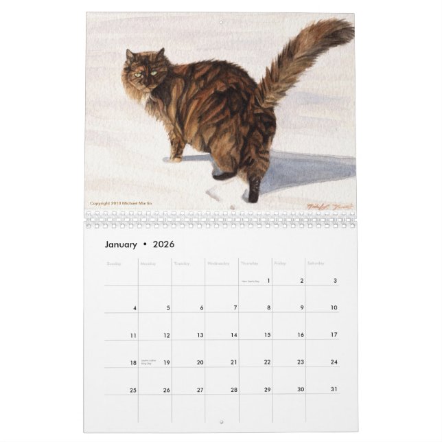 Calendário As estações Calendar por Michael Martin (Jan 2026)