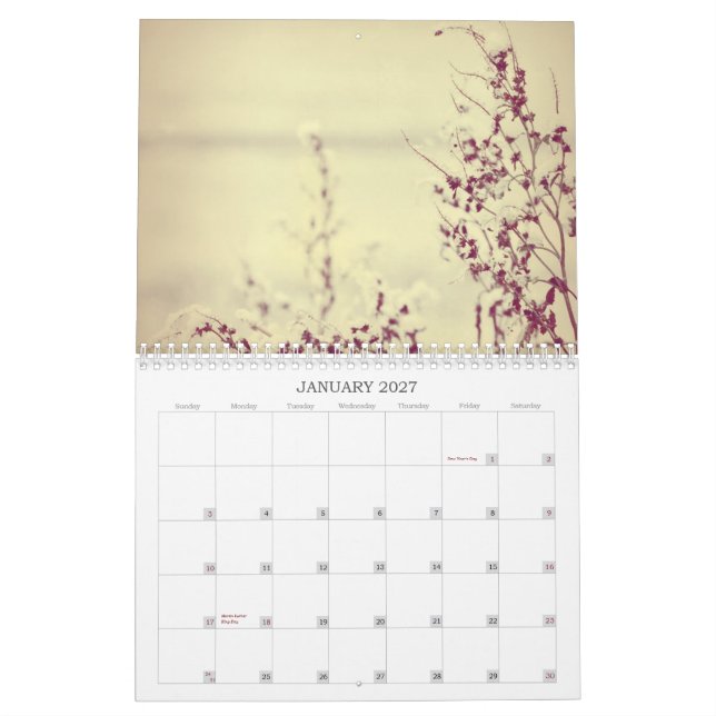 Calendário As flores Calendar durante todo o ano 2013 (Jan 2027)
