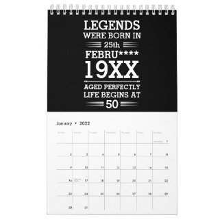 Calendário As Legendas Personalizadas Eram Nasceres no Mês do