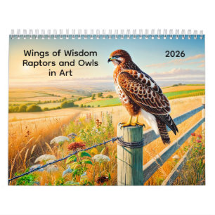 Calendário Asas da Sabedoria 2026 – Aves de Rapina e Corujas