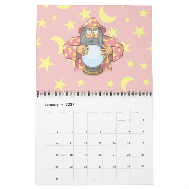 Calendário Assistente com Ball (Jan 2027)