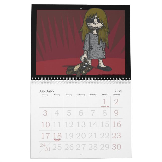 Calendário assustador dos miúdos (Jan 2027)