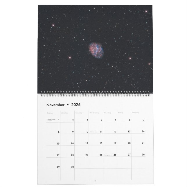 Calendário Astrofotografia de Craig Patterson (Nov 2026)