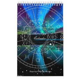 Calendário Astrologia Calender com planetas