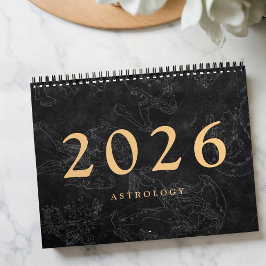 Calendário Astrologia Zodiac Sinais Faux Clássicos Dourados