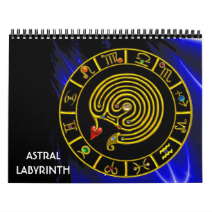 Calendário Astrologia ZODÍACA DOURADA DO GRÁFICO ASTRAL LABYR