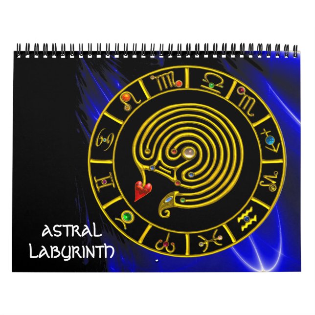 Calendário Astrologia ZODÍACA DOURADA DO GRÁFICO ASTRAL LABYR (Capa)