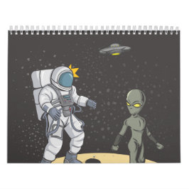 Calendário Astronauta e alienígena