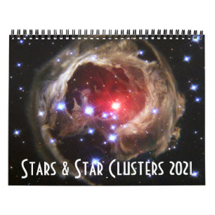 Calendário Astronomia Espacial 2021 Stars Astronomy Clusters