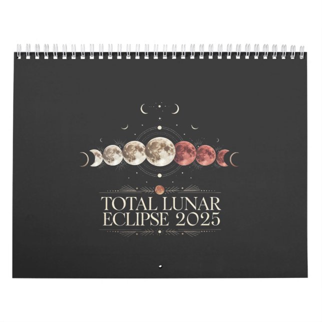Calendário Astronomia Total Lunar Eclipse 2025 Noroeste dos E (Capa)