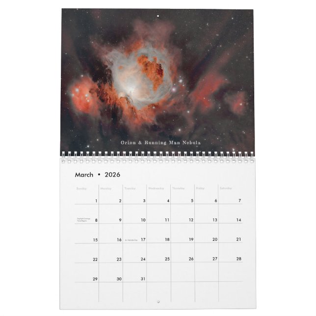 Calendário Astronomy Edition (Mar 2026)