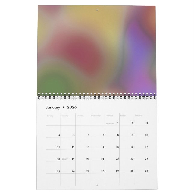 Calendário através do vidro de aparência... (Jan 2026)