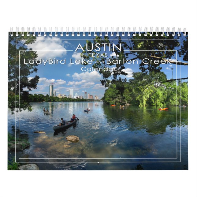 Calendário Austin Texas - Lady Bird Lake e Barton Creek (Capa)