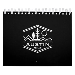 Calendário Austin Texas Presente Austin TX ao ar livre