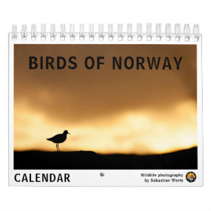 Calendário Aves da Noruega em 2025