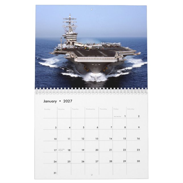 Calendário AVIAÇÃO NAVAL 2011 - personalizada (Jan 2027)