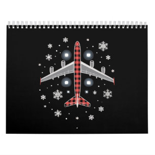 Calendário Avião Xadrez Natal Piloto