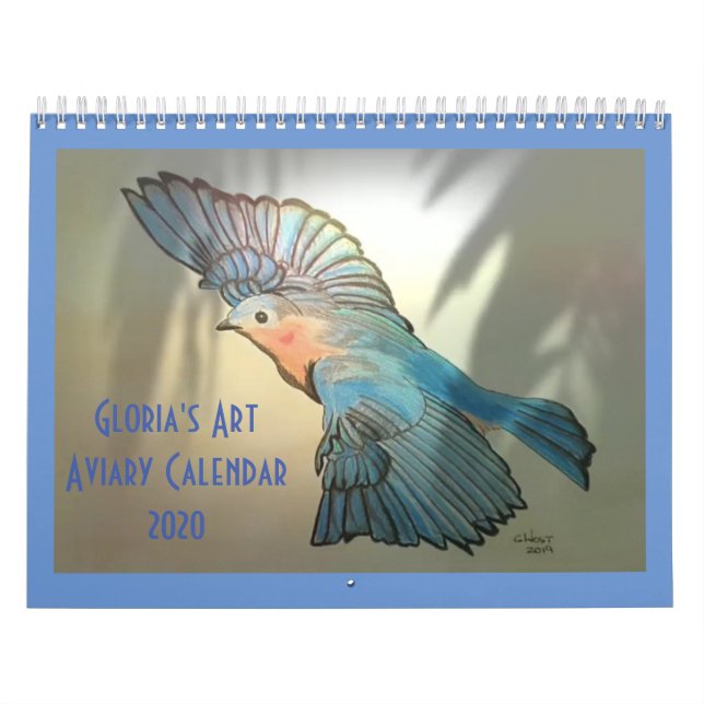 Calendário Aviário de Arte de Gloria 2020 (Capa)