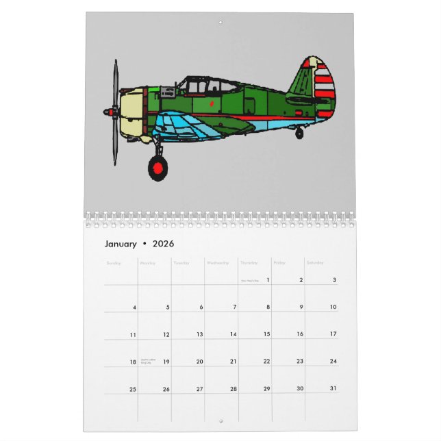 Calendário aviões (Jan 2026)