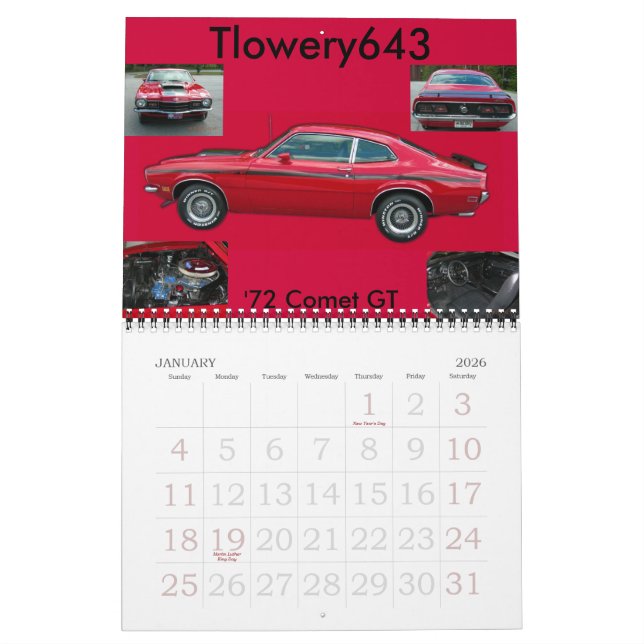 calendário azul dos independentes e dos cometas (Jan 2026)