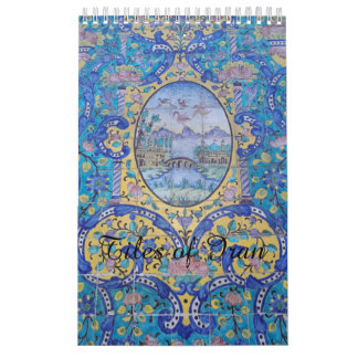 Calendário Azulejos da arquitetura de Irã