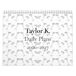 Calendário Back-to-School Minimal Line Pattern | Summer